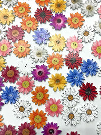 Colorful Daisy Pattern Buttons