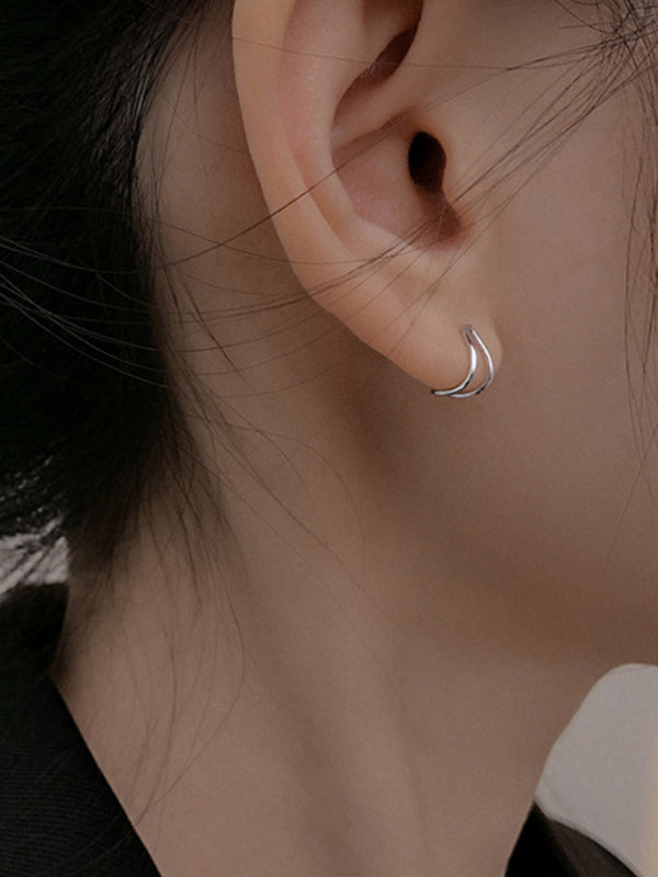 Simple Hollow Geometric Stud Earrings