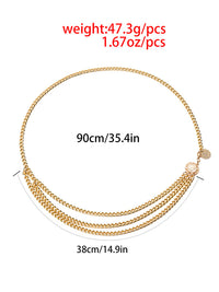 Long Tassel Waistbands Hip Jewelry Body Chain Metal Link Waist Chain Belt
