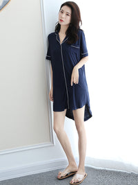 Casual V-Neck Button Modal Short Pajamas