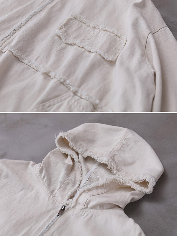 Original Solid Hooded Denim Outwear