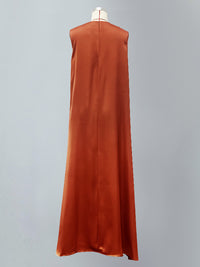 Loose Sleeveless Solid Color Round-Neck Maxi Dresses