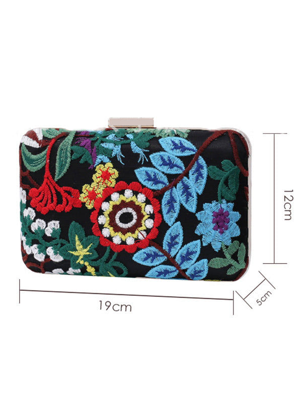 Ethnic Style Embroidery Flower Hand Bag